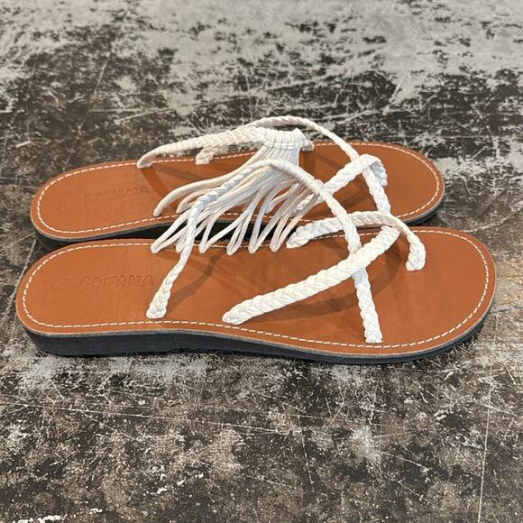 Capana White Crochet Flip Flops Size 12 NWOT - Picture 4 of 6